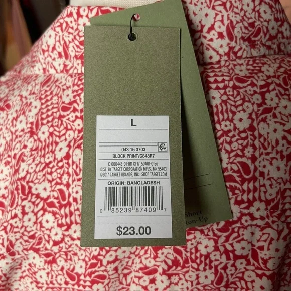 Goodfellow & Co Pink Floral Button Down Shirt - Picture 4 of 5